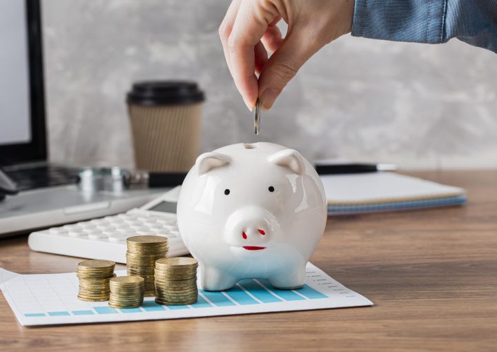 Tirelire avec monnaie